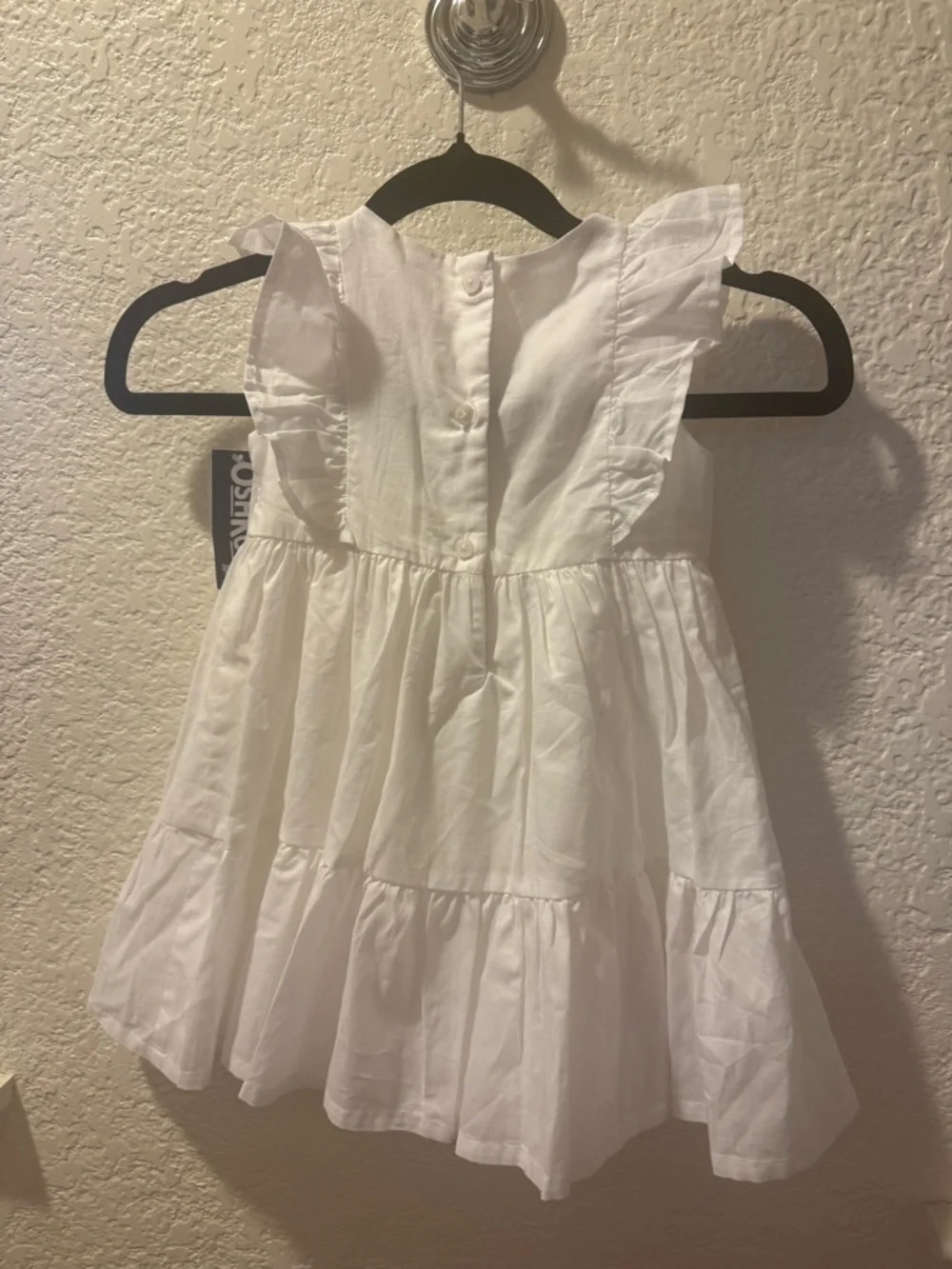 OshKosh B'gosh White Lace Dress 💯% Cotton Ruffle Size 2T Toddler,Party or Spring